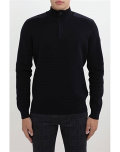 Пуловер хлопковый с воротником на молнии Bugatti