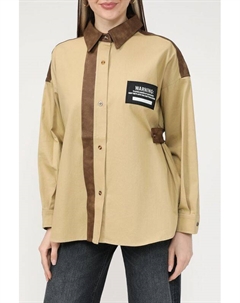 Хлопковая рубашка с контрастными деталями Twist
