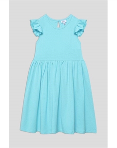 Платье хлопковое с оборками на рукавах Fagottino