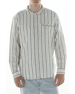 Рубашка из хлопка и льна в полоску S.oliver