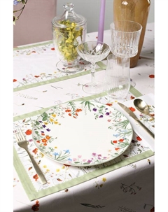 Тарелка обеденная фарфоровая с принтом Botanika 21maison