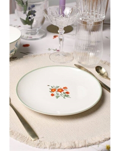 Тарелка десертная фарфоровая с принтом Botanika 21maison