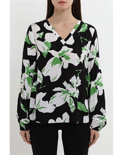 Блуза c v-вырезом и принтом Comma,