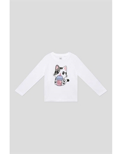 Лонгслив хлопковый с принтом Ovs