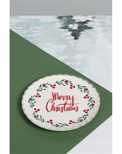 Тарелка фарфоровая с принтом в ассортименте Coincasa