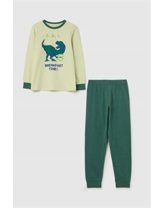 Пижама хлопковая с принтом Ovs