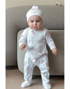 Трикотажный комбинезон из хлопка с принтом Aspaya