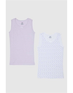 Набор из 2 хлопковых маек с принтом Ovs