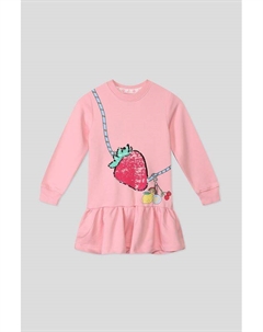 Платье хлопковое с принтом Love therapy