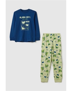 Пижама хлопковая с принтом Ovs