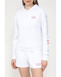 Худи с логотипом на рукаве Ea7