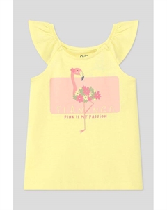 Майка хлопковая с оборками и принтом Ovs