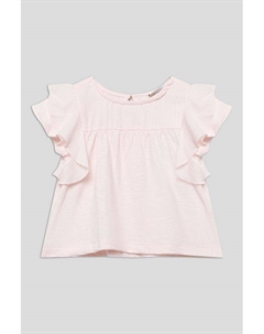 Футболка хлопковая с оборками на рукавах Fagottino