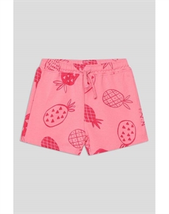 Шорты хлопковые на кулиске с принтом Fagottino