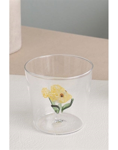 Стакан стеклянный с декором Pesce Giall Coincasa