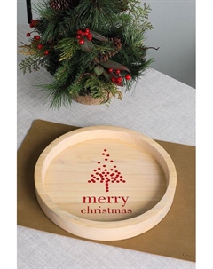 Деревянный поднос Merry Christmas Coincasa