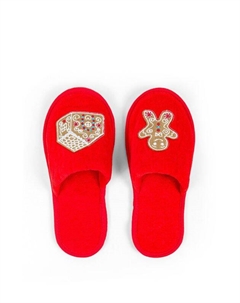 Тапочки домашние с принтом Gingerbread Coincasa