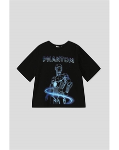 Футболка хлопковая с неоновым принтом Choupette