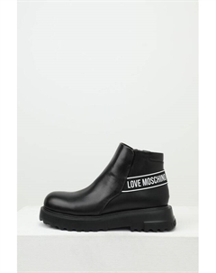 Полуботинки кожаные с логотипом Love moschino