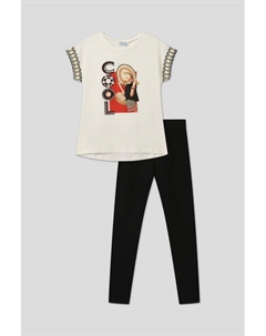 Комплект из футболки и легинсов с принтом Mayoral