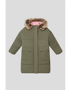 Пальто утепленное с мехом на капюшоне Kerry