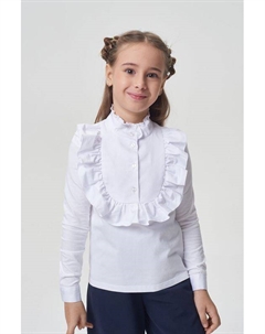 Блуза хлопковая с оборками на груди Choupette