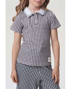 Блуза трикотажная с принтом гусиная лапка Choupette