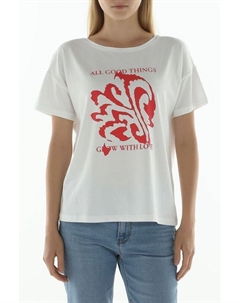 Футболка хлопковая с принтом Comma,