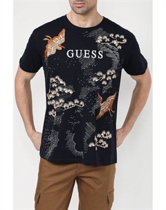 Хлопковая футболка с принтом Guess