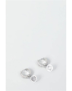 Серьги с кристаллами и логотипом бренда Guess