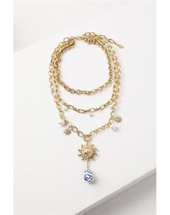 Ожерелье с подвеской и жемчужинами Guess
