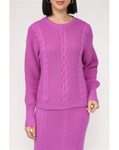 Вязаный джемпер с узором косы Emme marella