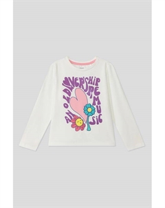 Хлопковый лонгслив с принтом Ovs