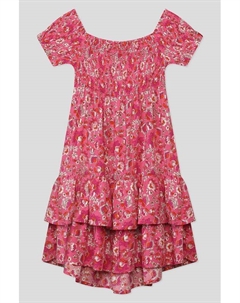 Платье из вискозы с ярусной юбкой Mayoral