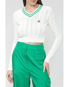 Укороченный пуловер с косами Chiara ferragni