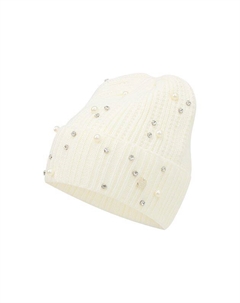 Шапка-бини со стразами и бусинами Liu jo