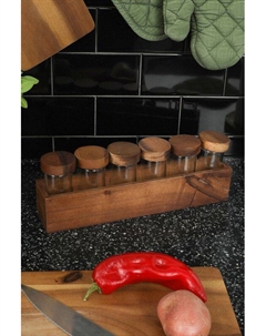 Набор из 6 баночек для специй на подставке 21maison