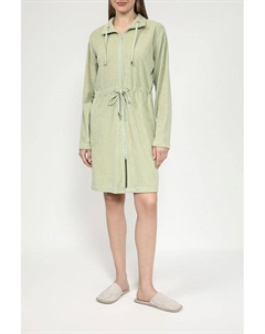 Хлопковый махровый халат на молнии Vandyck