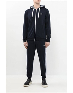 Спортивный костюм хлопковый с логотипом Ea7