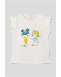 Футболка хлопковая с принтом Mayoral