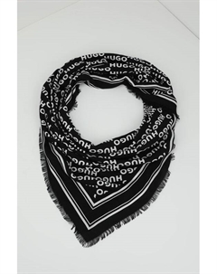 Палантин с логотипом и бахромой по краю Hugo