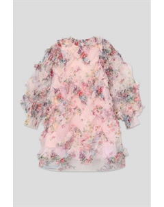 Платье из фатина с пышным рукавом и декором Choupette