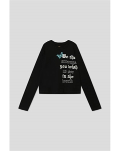 Хлопковый лонгслив с принтом Ovs