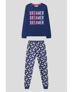 Хлопковая пижама с принтом Minoti