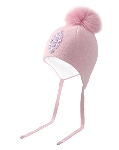 Шапка с завязками и помпоном Андерсен