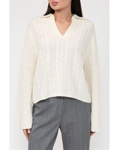 Пуловер с V-вырезом из смесовой шерсти Marc o'polo