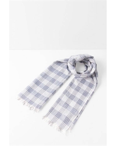 Шарф в клетку с бахромой Construe