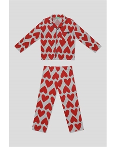 Пижама хлопковая с принтом Benetton undercolors