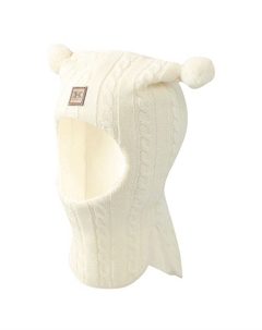 Шерстяная шапка-шлем текстурной вязки Kerry