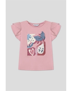 Футболка хлопковая с принтом Mayoral